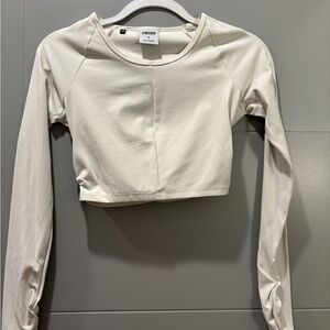 Gymshark Off-White Long Sleeve Crop Top